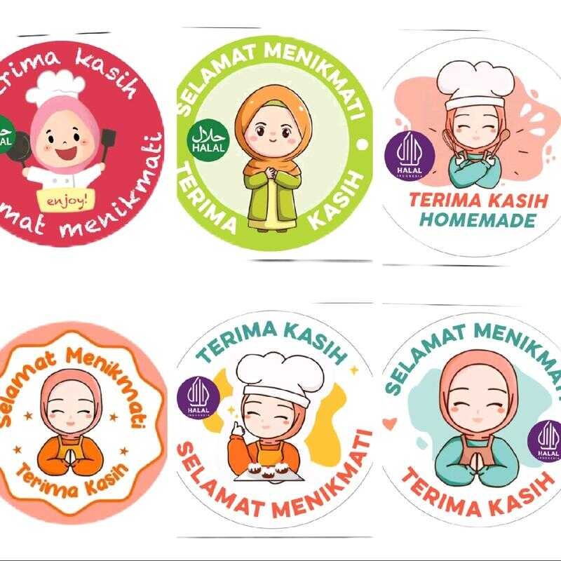 

100pcs / Stiker Selamat Menikmati