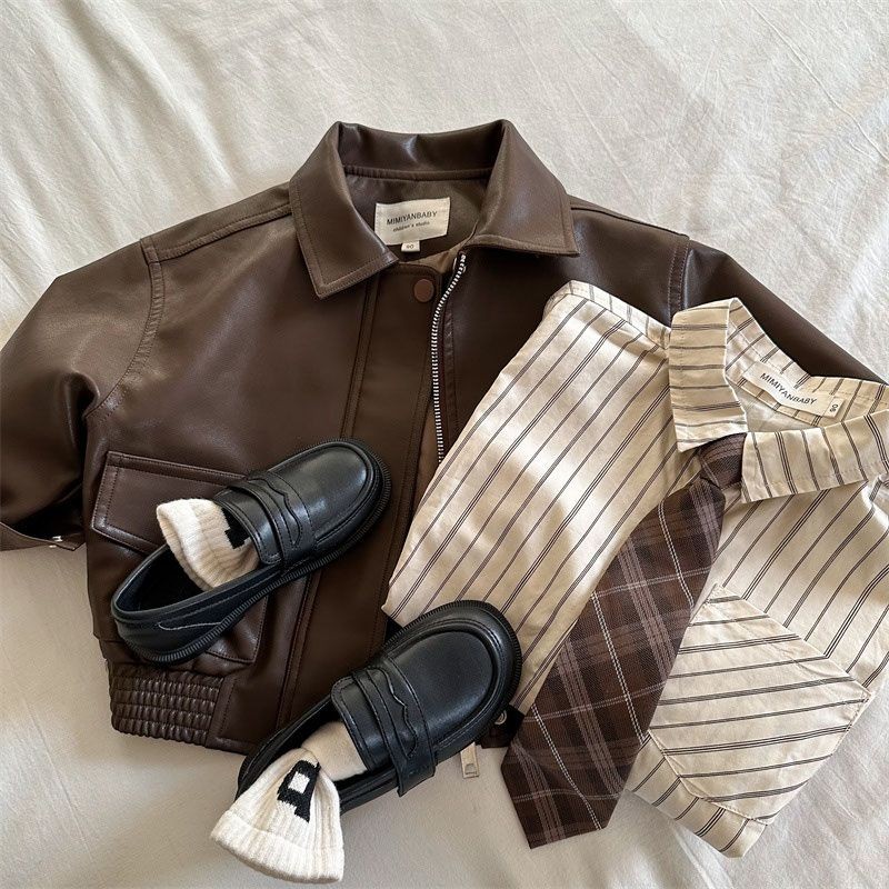 Jaket Anak 2025 Gaya Baru Musim Semi untuk Anak Laki -Laki dan Perempuan Jaket Kapel Kapel Solid Ba