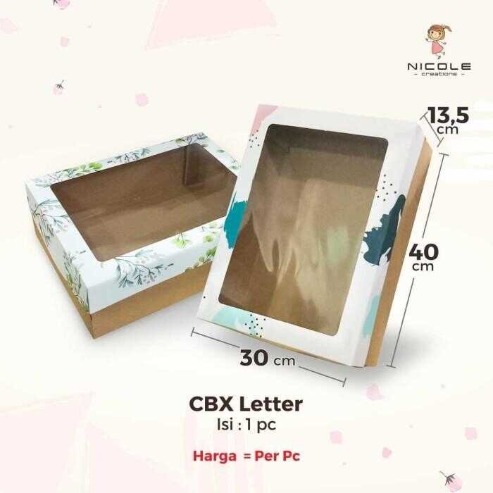 

Cake Box/Packaging Kue/Kotak Kue Letter uk 30 x 40 cm by Nicole