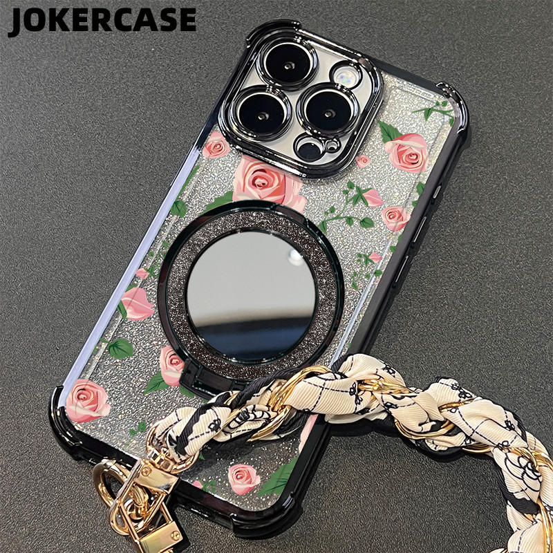 Case OPPO A12 A16 A17 A18 A38 A3s A5 A57 Glitter Card With Strap Case OPPO A7 A60 A9 2020 A95 A96 An