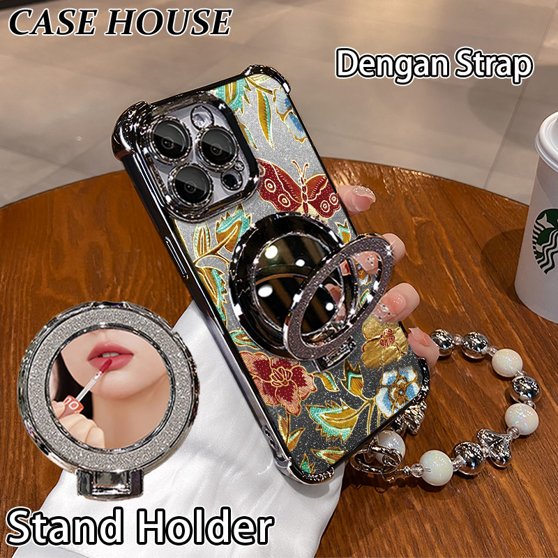 Glitter Card Case HP Samsung A03 A11 A20S A50 A52 Stand Holder Cermin Casing Samsung A04 A13LIE A23 