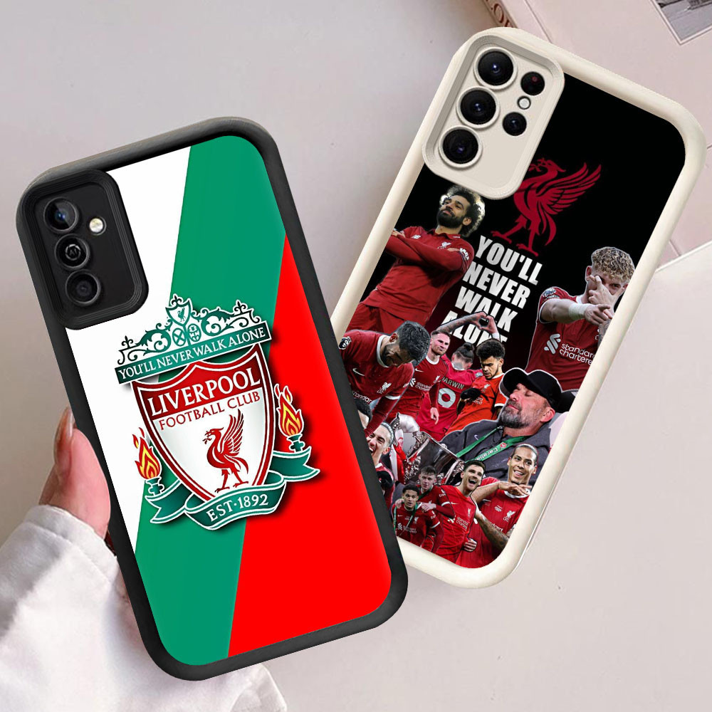 YS-9 Liverpool Soft Silicone Casing untuk Samsung A55 A54 M15 S25 S24 S21 FE Ultra
