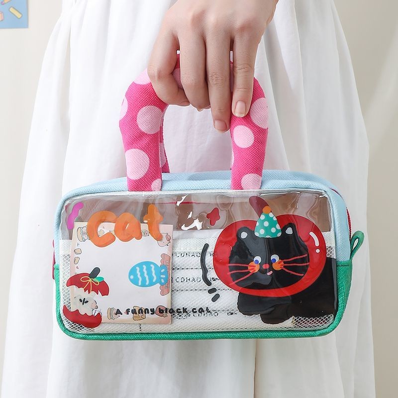 

Tas Pensil Tangan Berkapasitas Besar Kartun Lucu Transparan Ins Tas Alat Tulis Bernilai Tinggi Tas Penyimpanan Siswa