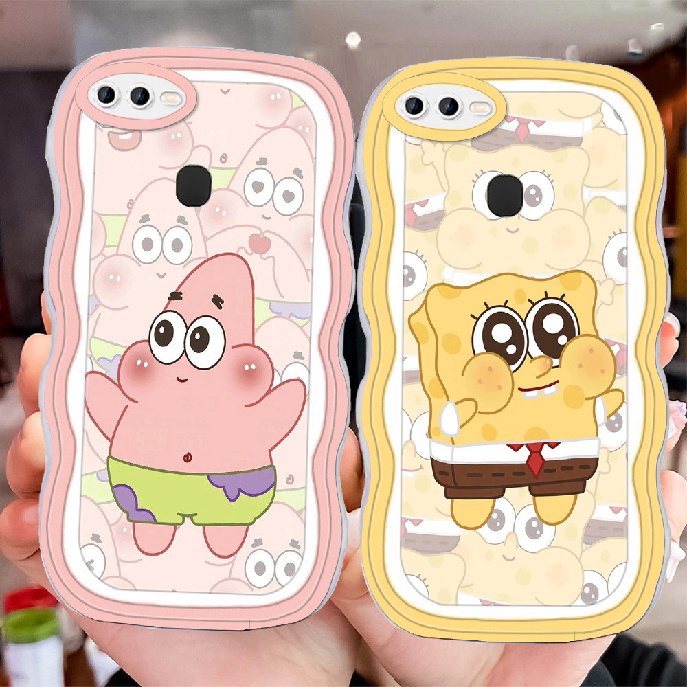 D-5 spongebob Transparan Casing untuk OPPO A12S A7n A12 F7 A5S F9 Pro F5 A7 Case