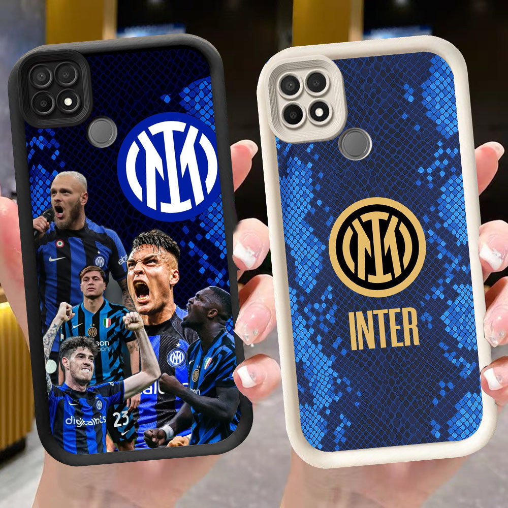 BM-10 Inter Milan Murah Casing HP TPU Anti Gores OPPO A6 A15 A15s A35 A54 A16E A16K A93 F17 Reno 4F 