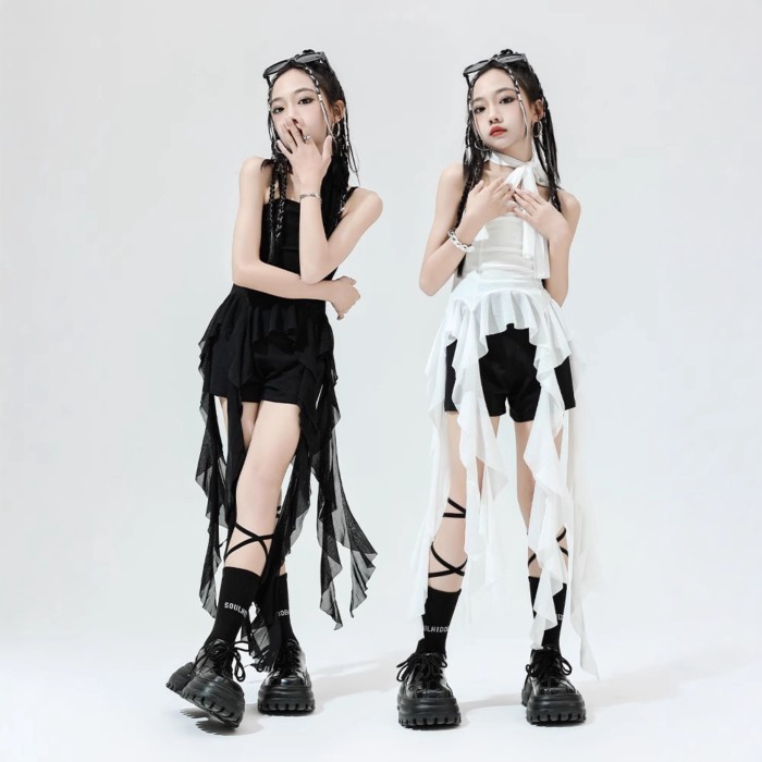 Children's Street Dance Bboy Performance Clothing Hiphop Children's Clothing Summer Jazz Dance Girl