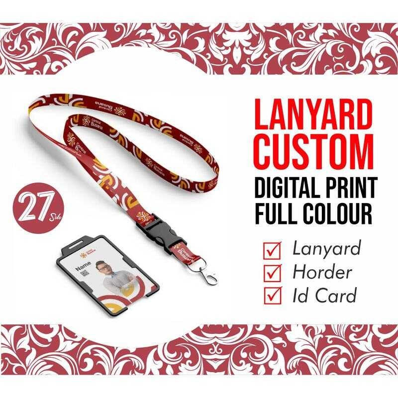 

Cetak Paket Lanyard Tali ukuran 2 cm Full Colour Horder + Id Card