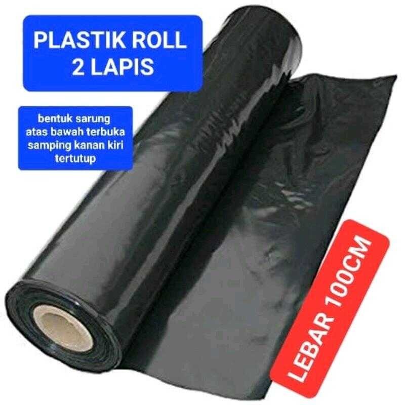 

Roll Hitam Besar Jumbo 100cm Packing Meteran Polymailer bag roll per meter Kantong bungkus onlineshop pembungkus online