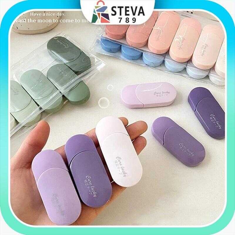 

Ready 6PCS/Bag Correction Tape Tip Ex Kertas / Pita Koreksi 30 Meter Warna Pastel Tidak Mudah Terputus