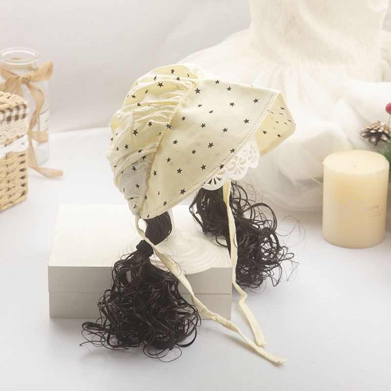 Baby Girl Topi Anak Baru Topi Wig Fashionable Lucu Princess Baby Hat Girl Tik Tok Fetal Hat