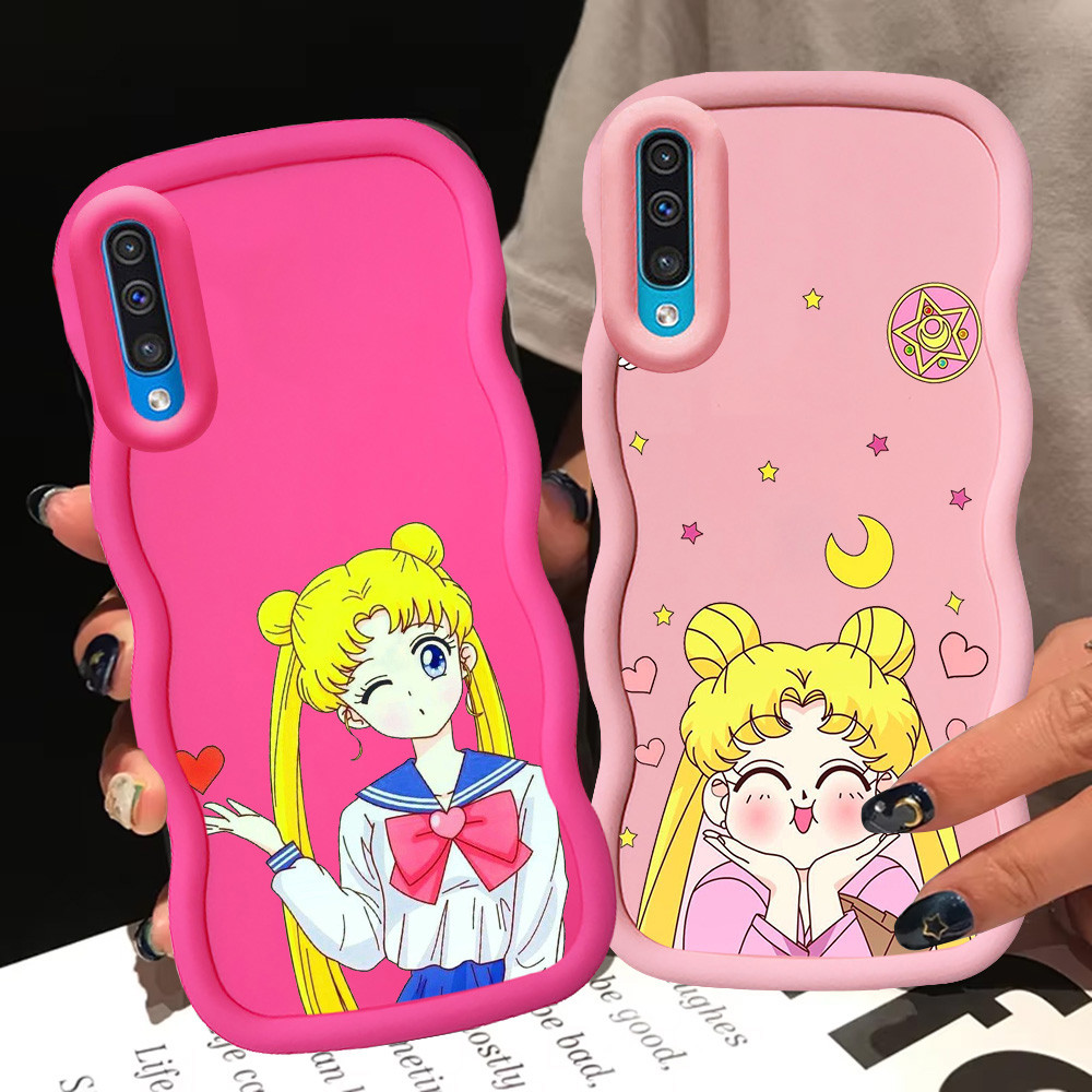 KL36 Sailor Moon Casing untuk Samsung A20S A30S M11 A50S A50 A11 A30 Case Merah Muda