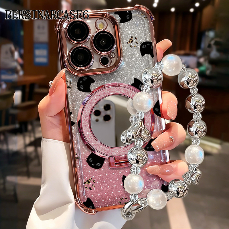 Case Vivo Y20 Y19 Y21 Y20 Y19S V40 LITE Y91 Y12 Y15S Case Dengan Stand Cermin Bracket Stand With Str