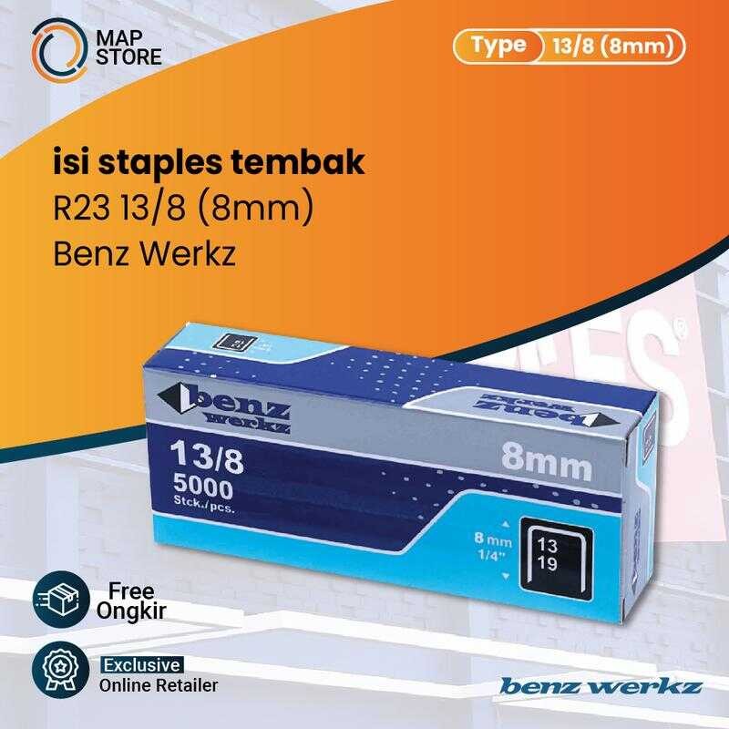 

Isi Staples 13 / Refill Stapler Steples Tembak R23 8 mm 13/8 Benz