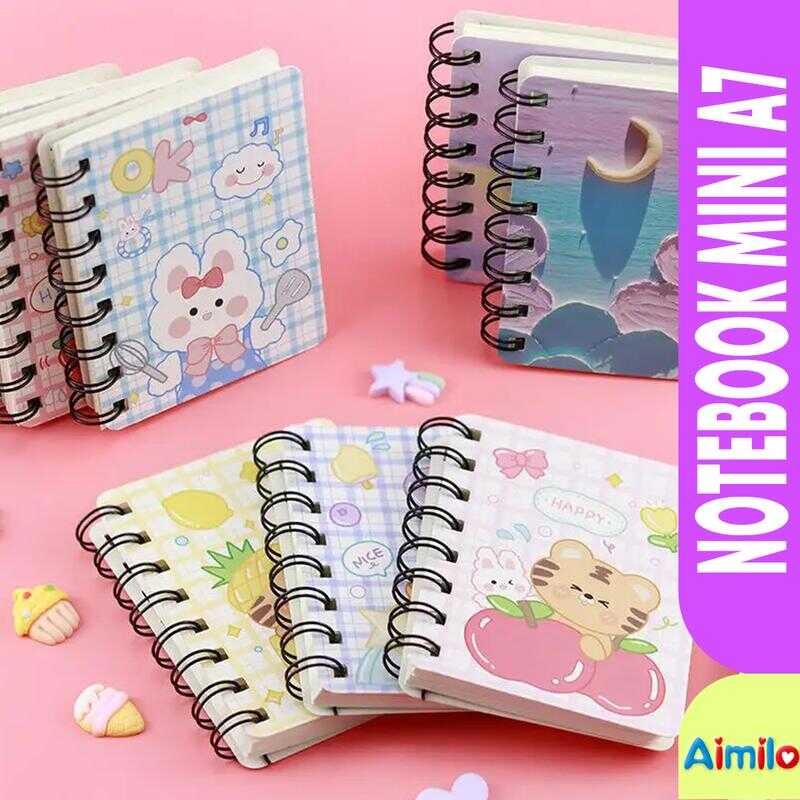 

Notebook A7 Catatan Scrapbook Mini Buku Notes Kecil Alat Tulis Sekolah 50 / 80 Lembar Paper Stationery