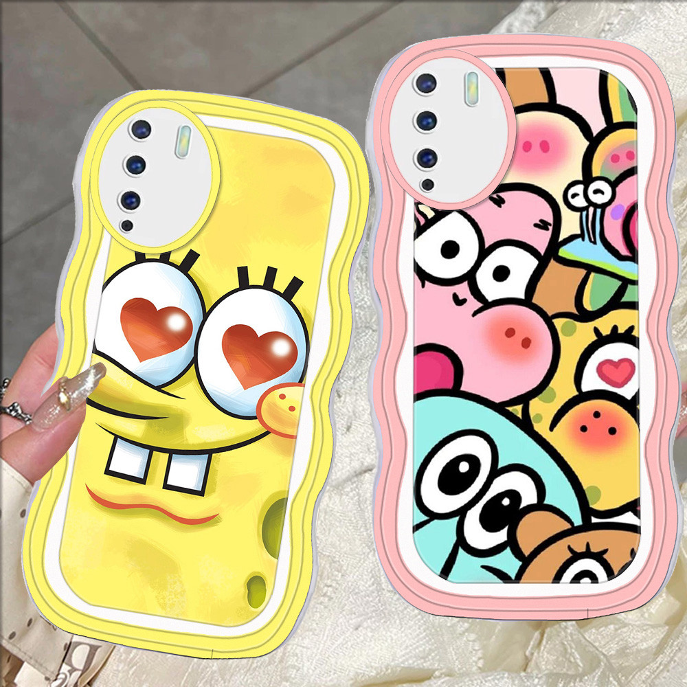 D-42 Spongebob Transparan Casing untuk OPPO A33 A91 A53 F15 A31 Reno 3 2020 Case