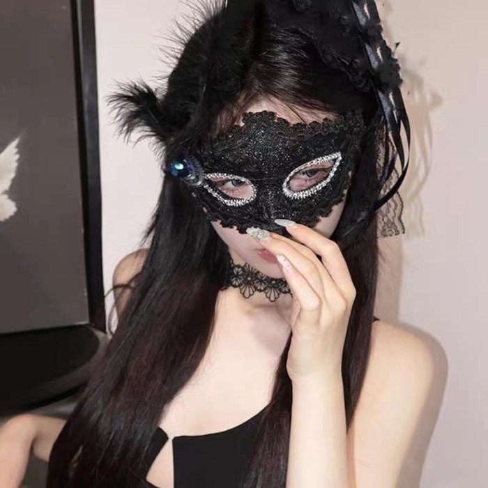 Masker Setengah Wajah Wanita Topeng Liburan Topeng Putri Masker Setengah Wajah Pesta Dewasa Wanita