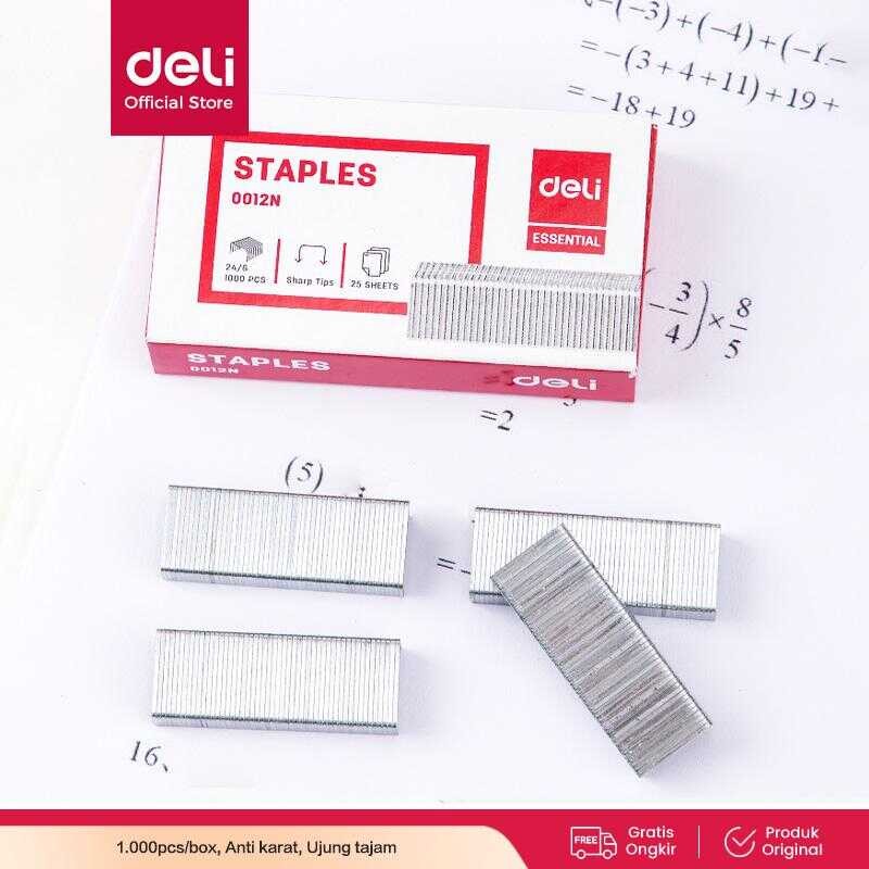 

Deli Isi Ulang Refill Staples Anti karat ujung runcing untuk hasil yang maksimal E0012N stationery