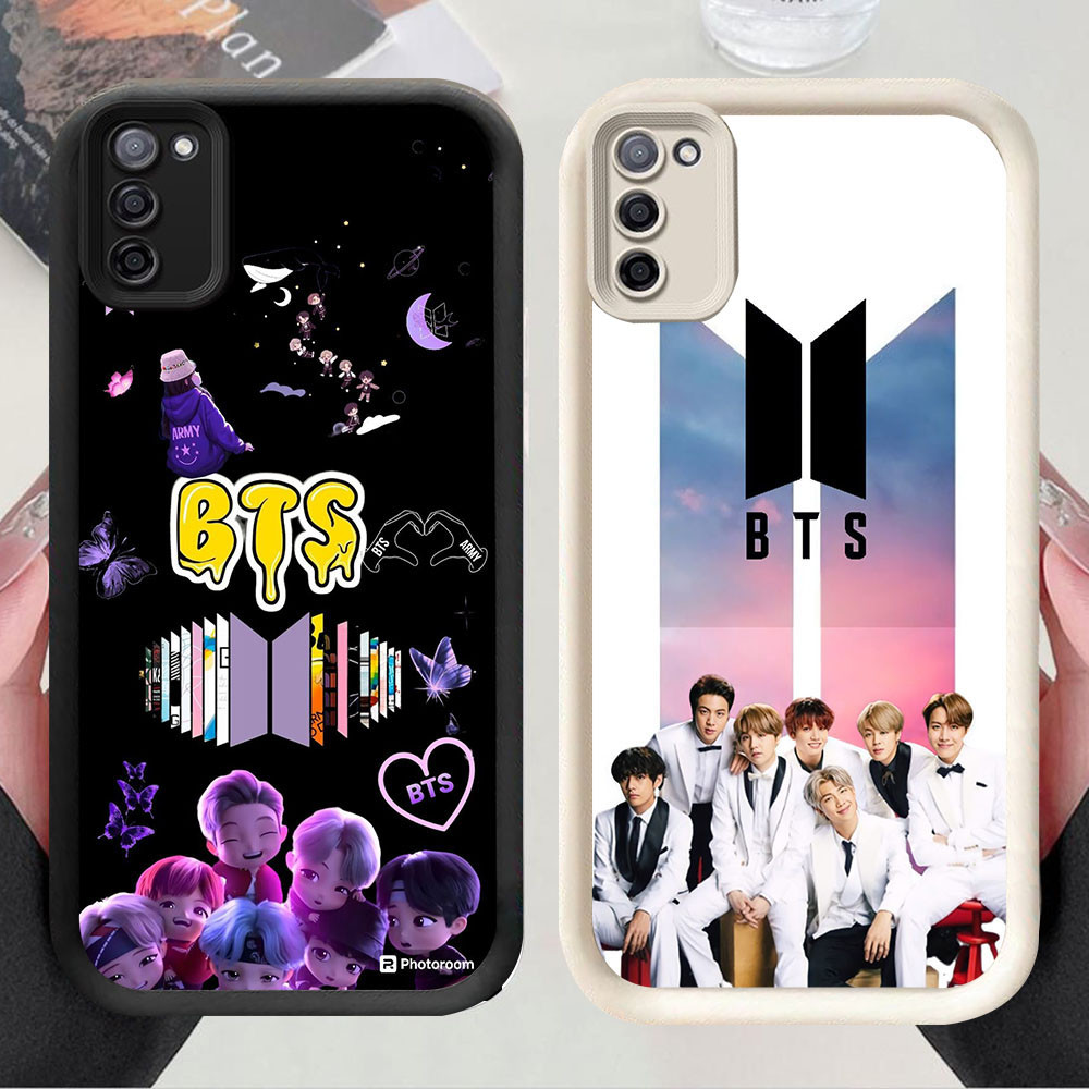 TS-13 BTS BT21 Tata Shockproof Casing untuk Samsung A03S A31 M21 A71 M02S A51 F02S M30S A02S S20 FE