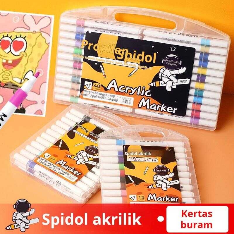 

Spidol tida mudah tembus pandang, air, tahan sinar matahari, dan cepat ering cat berbasis air spidol arili