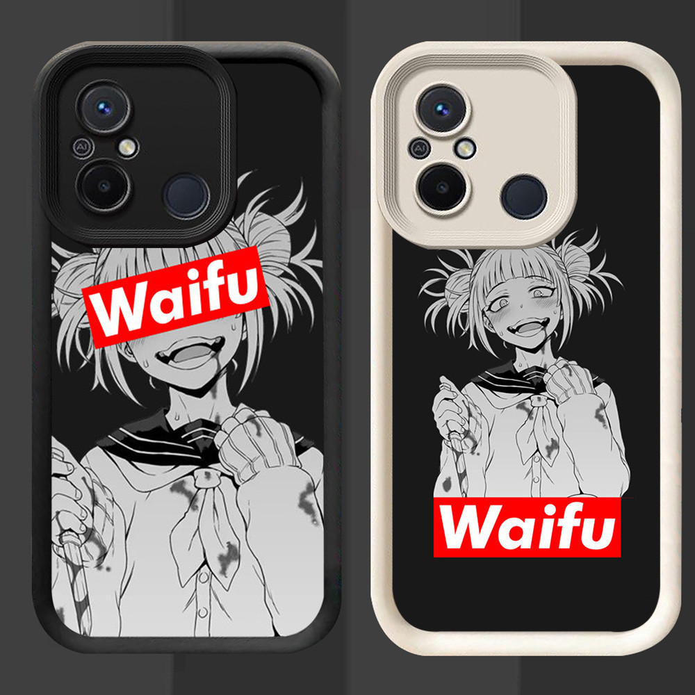 R65 Waifu Anime Girl Casing untuk Xiaomi Redmi 9C POCO C31 C55 12C 10C Hitam dan Putih