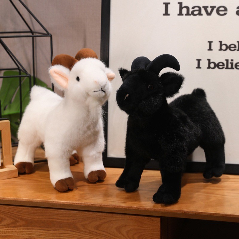 Boneka Lucu Boneka Gantung Kecil Kambing Hitam dan Putih yang Sedang Laris, Hadiah Butik untuk Pacar