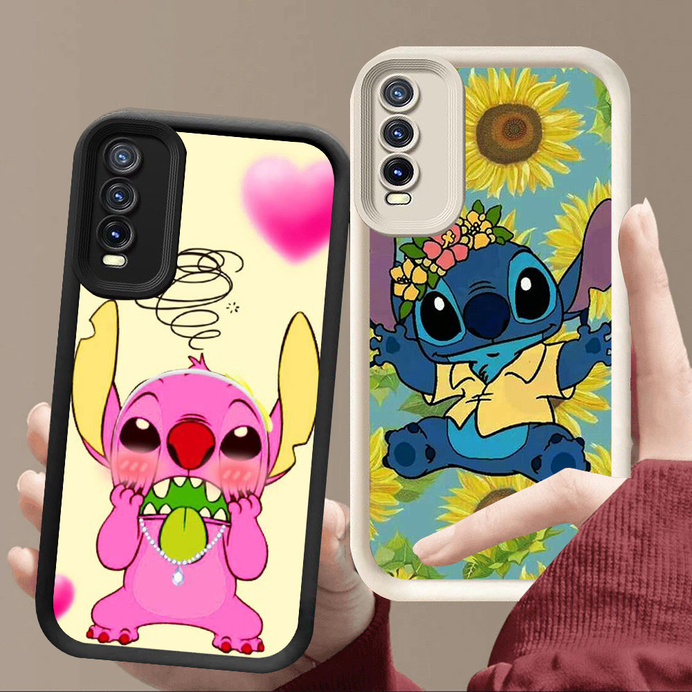 R102 Stitch Casing untuk VIVO Y66 Y11s Y20i S1 Pro Y20 Y12s Y20s Hitam dan Putih