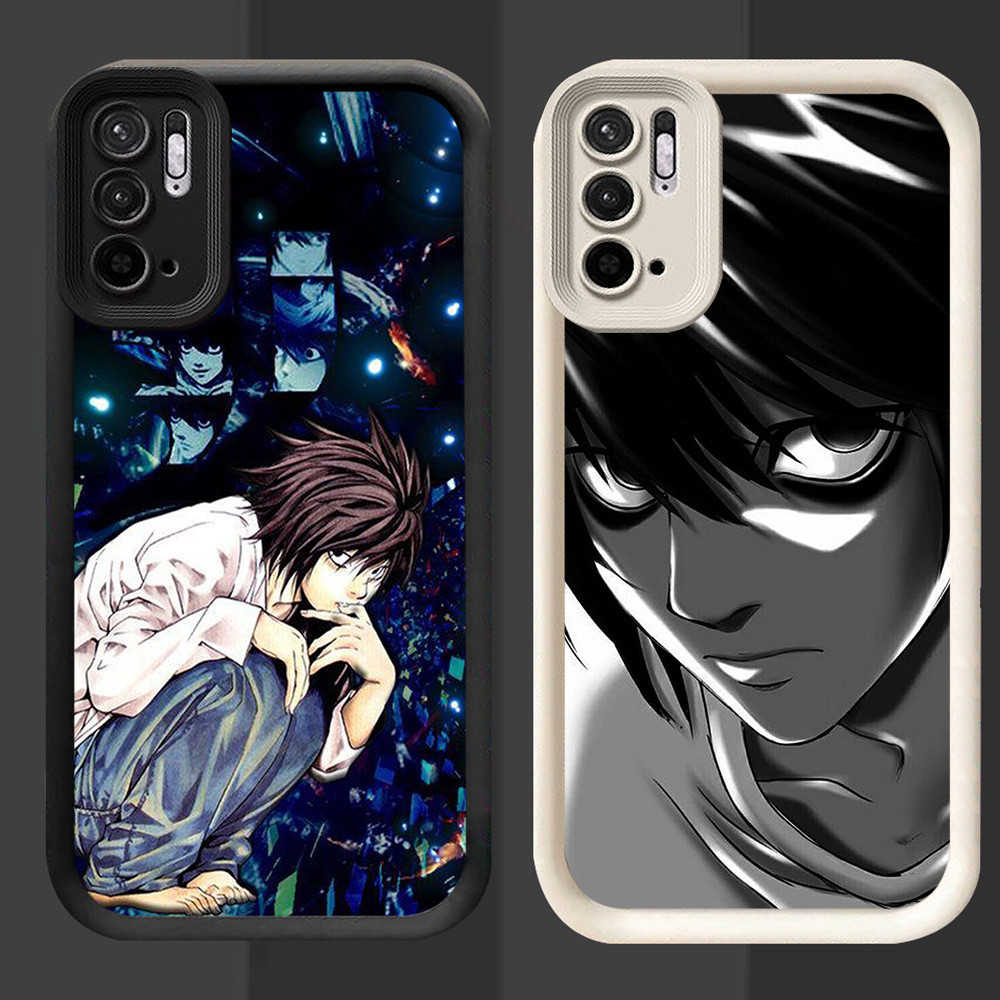 R12 Death Note Casing untuk Xiaomi Redmi Note 10S 10 10T Pro 5G Hitam dan Putih