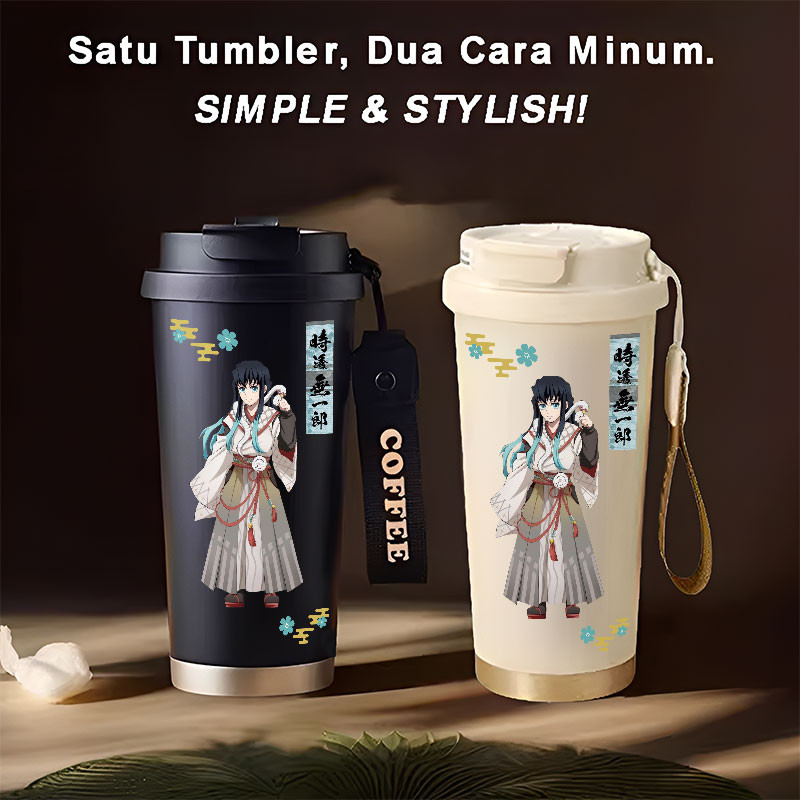 Tumbler DEMON SLAYER JAPANESE ANIME 500ml Stainless Steel 316 Portable Botol Minum Simple Stylish &