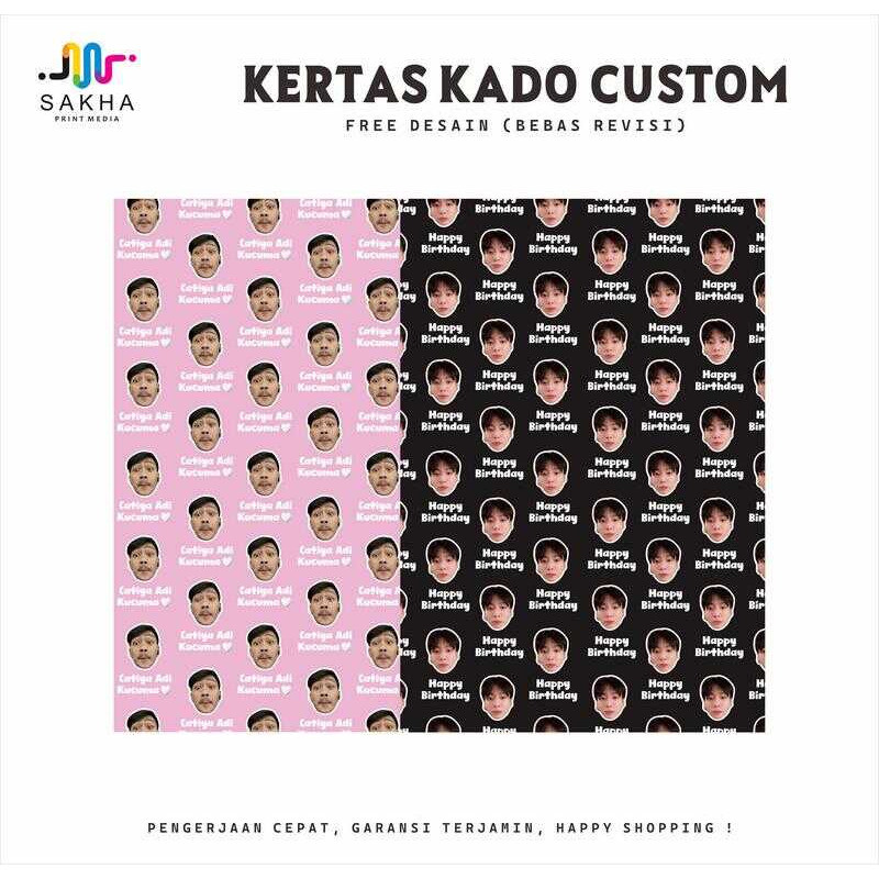 

KERTAS KADO CUSTOM FOTO WAH (FREE DESAIN)