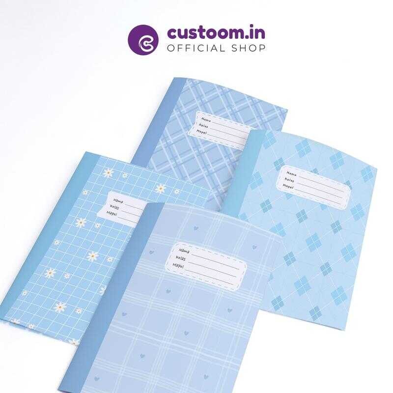 

#Tema Blue (Untuk B5 dan A5) Estetik Sampul Korean Style - Sammpul Buku Tulis Aesthetic | Custoomin