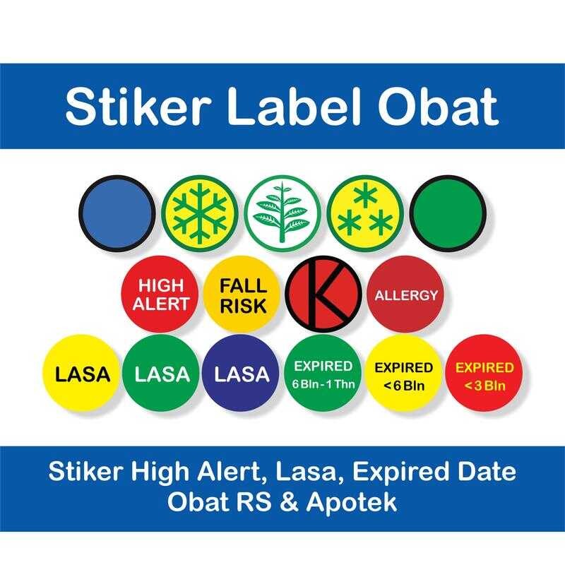 

Stiker Label Obat RS dan Apotek High Alert & Lasa
