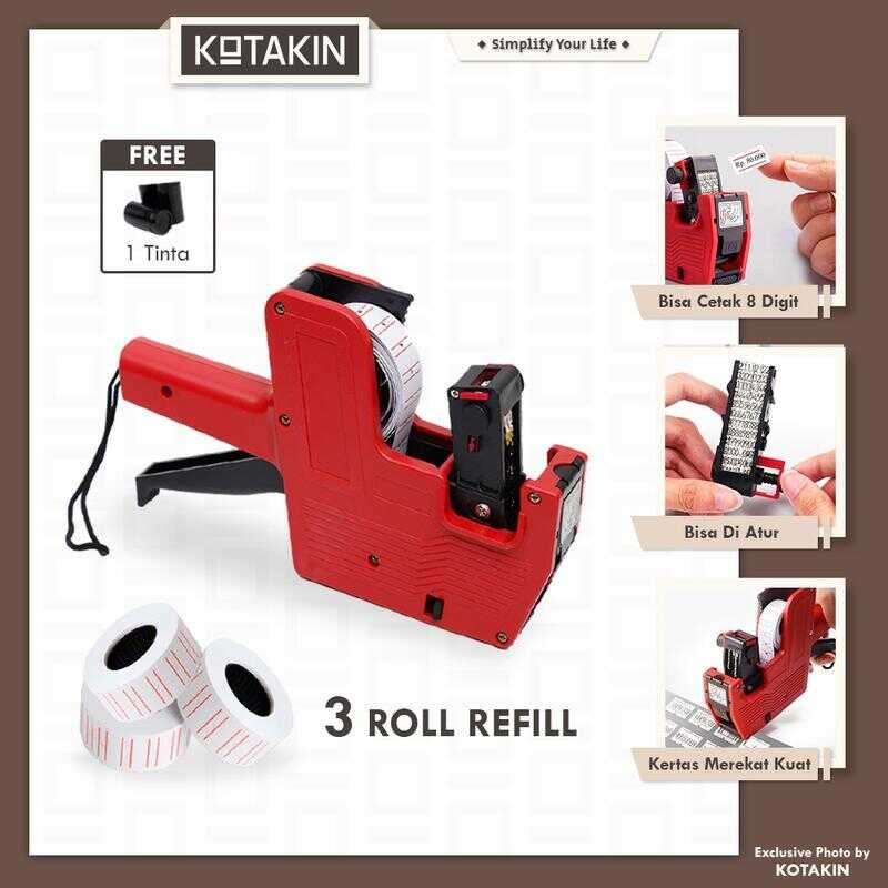 

Alat Label 1 Baris Tempel Tag Jualan Chiki Kerupuk Penempel Barang Mesin Tembak Harga