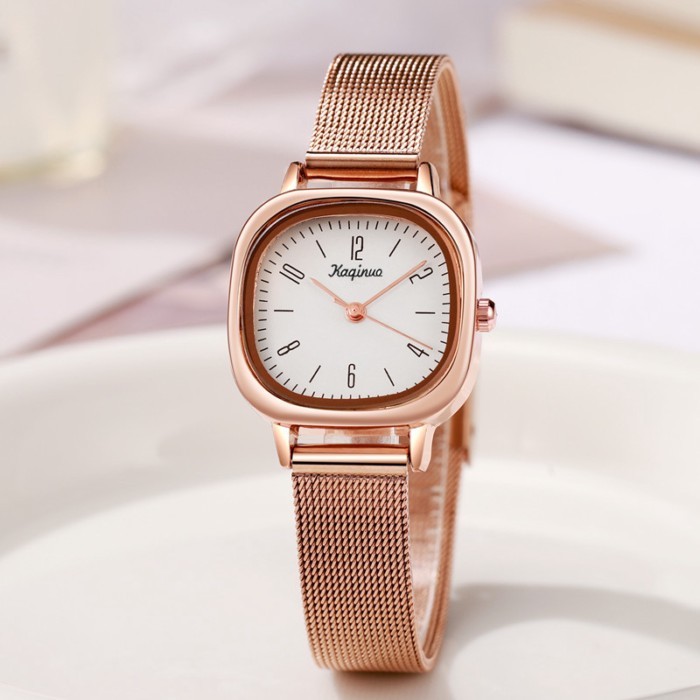 New Square Women's Watch Women's Style Mesh Steel Strap Niche Simple Fashion Guangzhou Watch Hot Mo