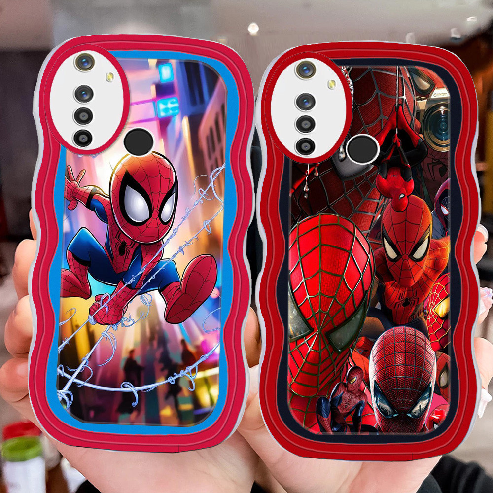 D-78 Spiderman Transparan Casing untuk Realme 5s 6s 5 5i 6 3 Pro Case