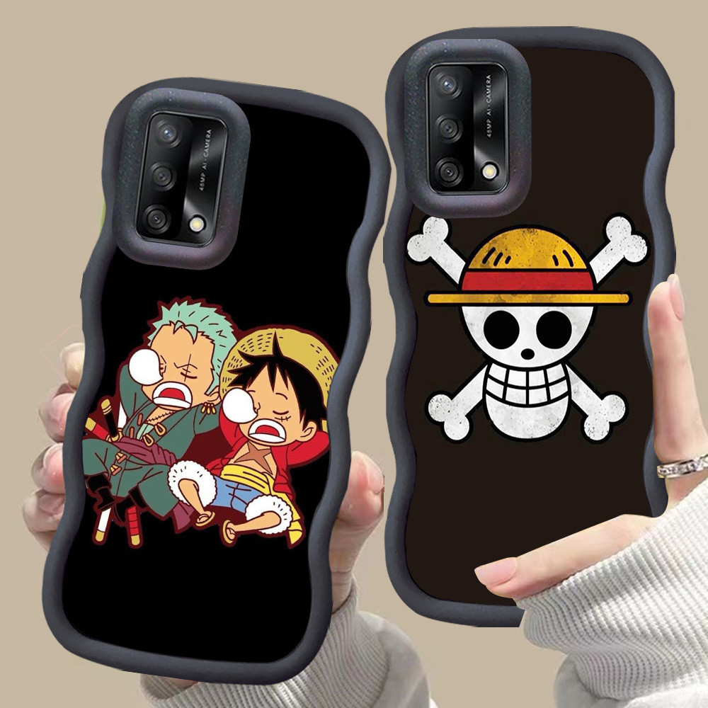 D-26 One Piece Pink merah Casing untuk OPPO A52 A74 A95 A92 A72 hitam