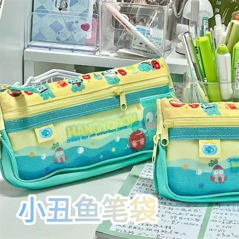 

Cute Clown Fish Cartoon Expansion Pen Bag Ins Multi-function New Student Stationery Storage Large Capacity Pen Box