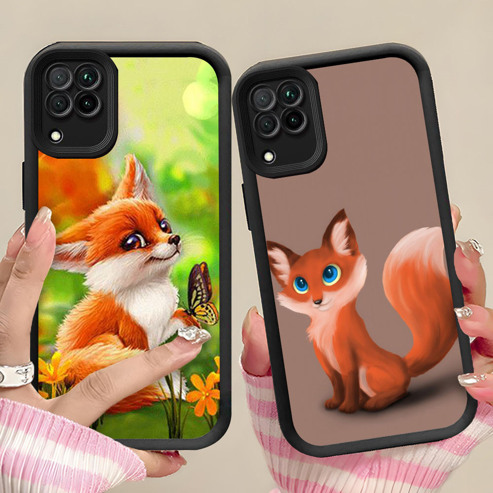 MH15 Cute fox Casing untuk Samsung A12 M07 F07 M17 A22 5G Kasus