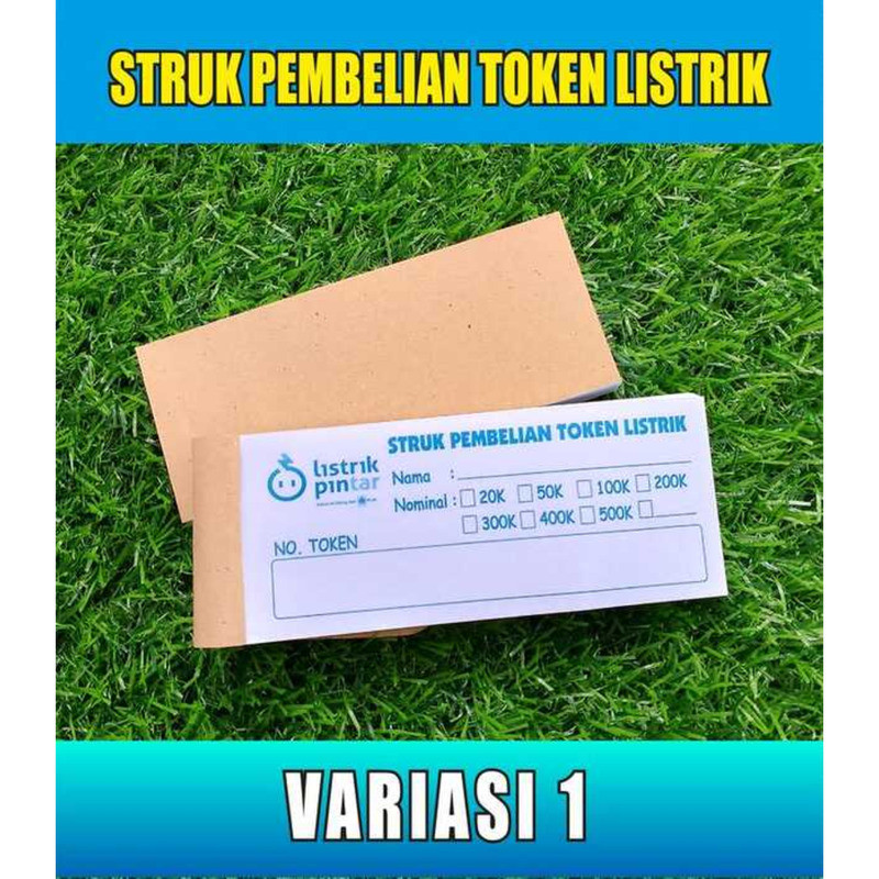 

(100 lembar) PEMBELIAN LISTRIK | NOTA TOKEN STRUK KECIL