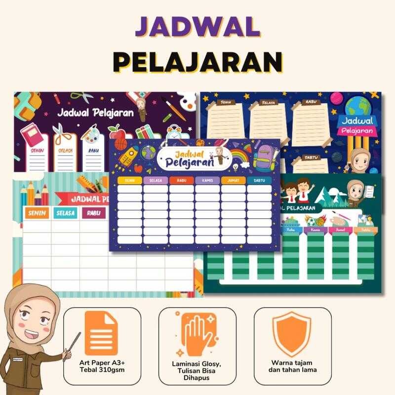 

Bu Guru Ria - Poster Jadwal Pelaran Yang Bisa di Hapus & Digunakan Berkali-kali