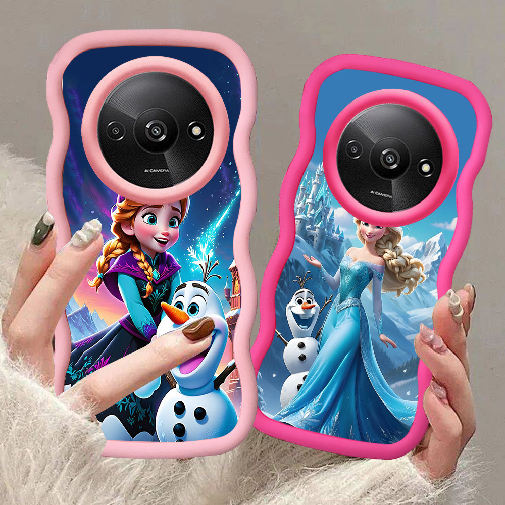 A-5 Frozen Casing untuk Xiaomi Redmi POCO A3 X3 NFC C61 A3X Pro hitam merah Pink Case