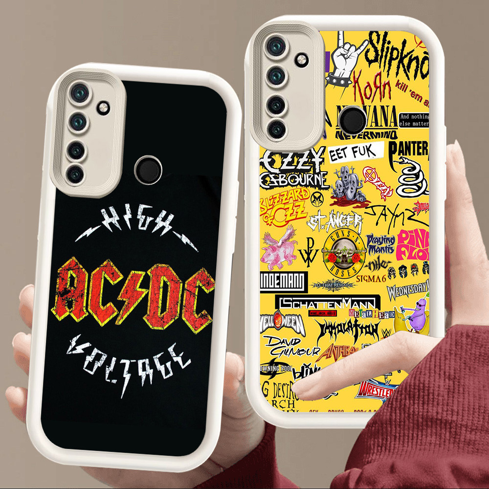 Casing untuk Realme Narzo 14T C71 14X 5s C75 14 6i 5i C2 C17 C73 10A C2s 20A 9i 7i 10 5 5G Putih lem