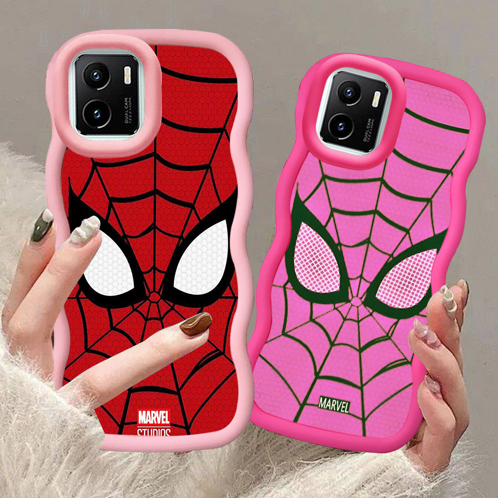 A-26 Spiderman Casing untuk VIVO Y15S Y01a Y01 Y15a hitam merah Pink Case