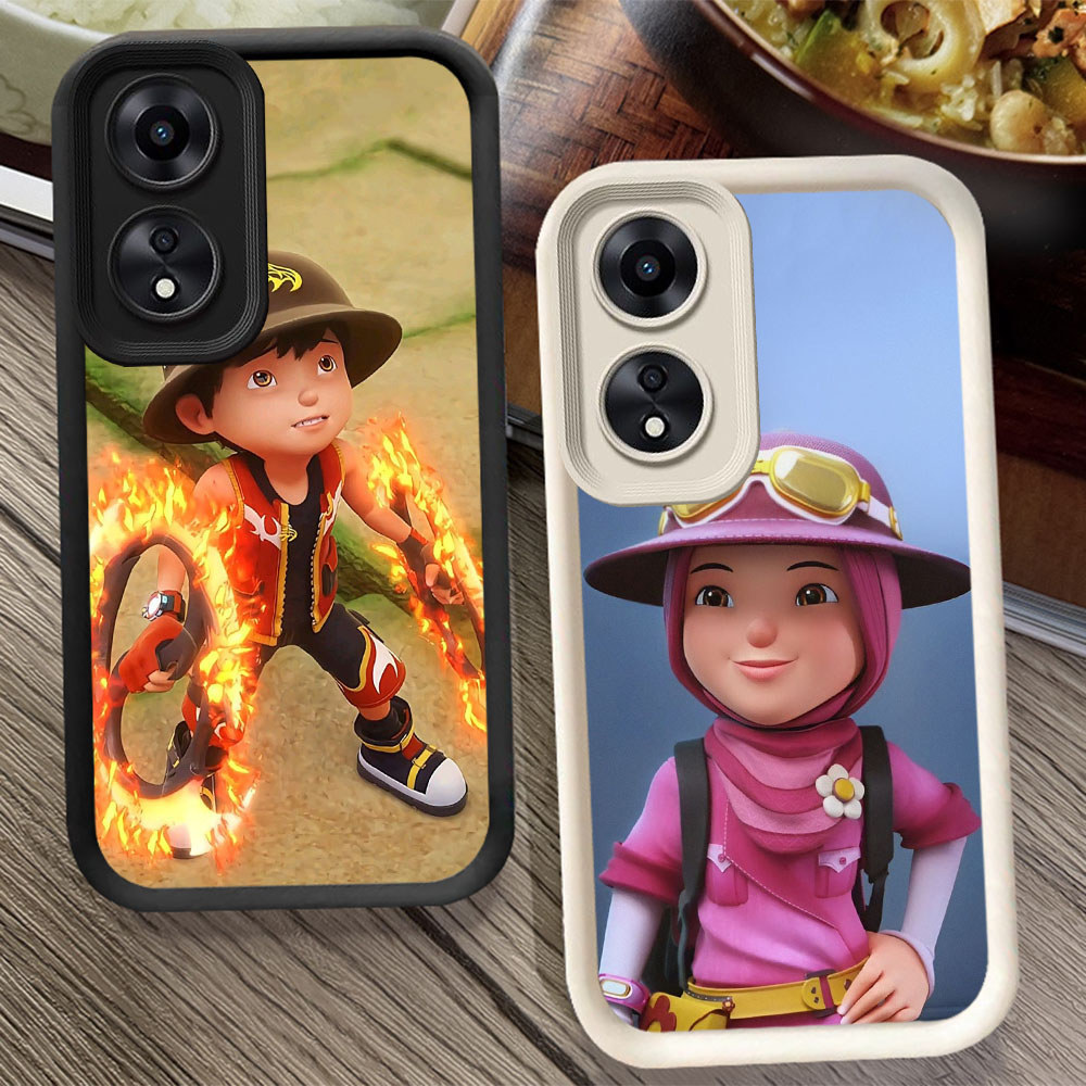 Casing Ponsel Anti Jatuh untuk OPPO A78 A18 A98 A58 A38 A17 A60 5G AD9 Boboiboy