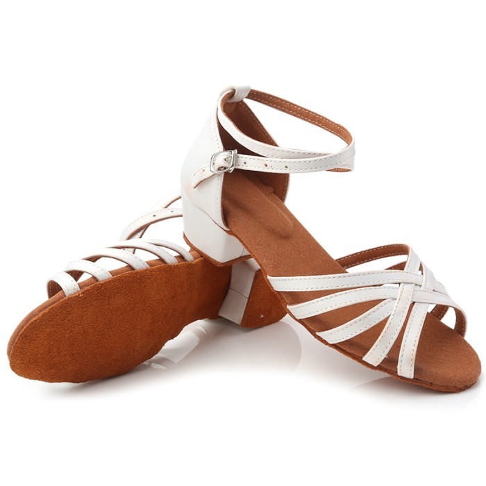 Children's Latin Dance Shoes, High Heels, Satin Latin Dance Shoes, Children's Soft-soled Dance Shoe