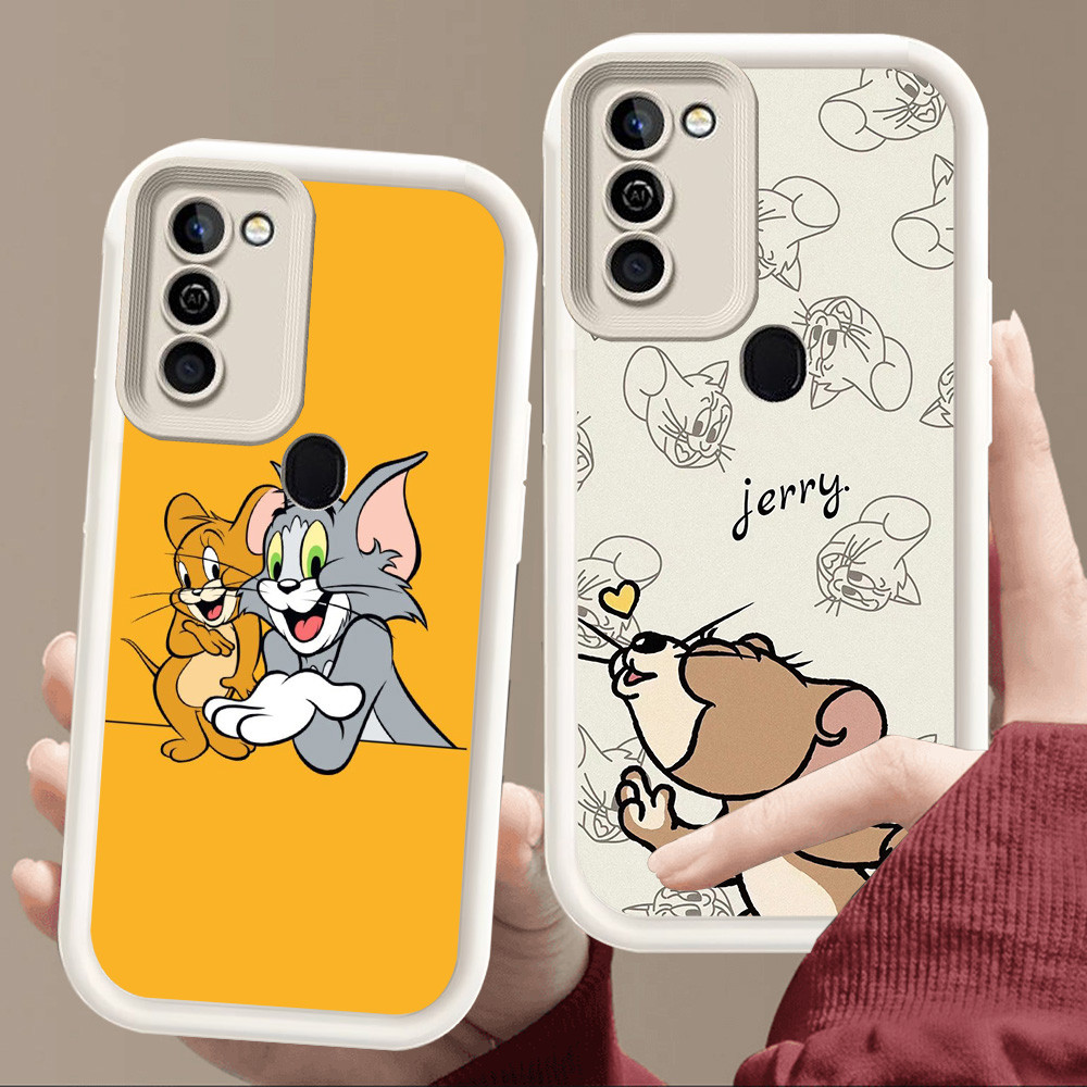 Casing untuk Infinix HOT Smart 5 11 8 12 6 10 Play Plus Putih lembut E108 Love Couple
