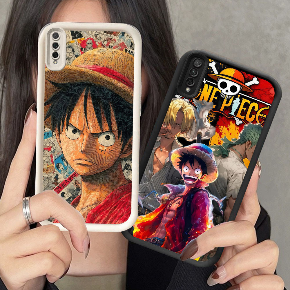 DR-80 One Piece Luffy Shockproof Casing untuk Samsung A50 A50s M02 A30S A7 A02 A03 A26 Core