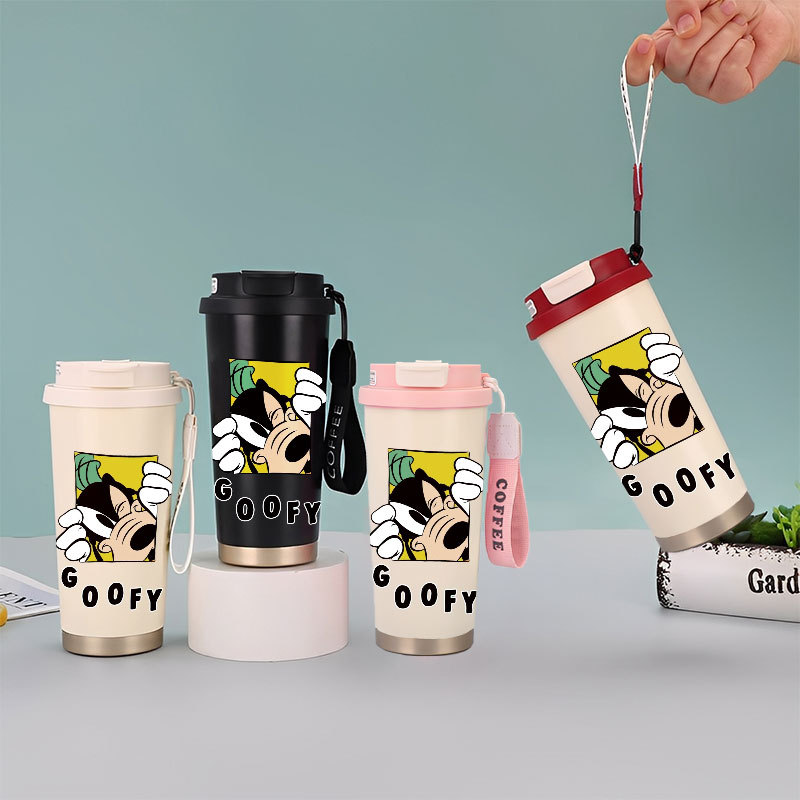 Goofy Disney Tumbler Kopi Stainless Steel CUP 500 ML Vacuum Mug Termos Coffee Cup CUPLXSP01011
