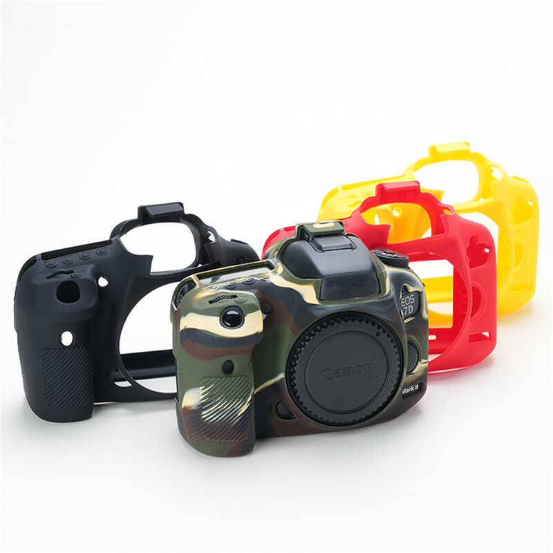 Casing Pelindung Kamera Berbahan Silikon Lembut untuk Canon EOS 5D2 5D3 5D4 6D 6D2 7D 7D2 750D 850D 