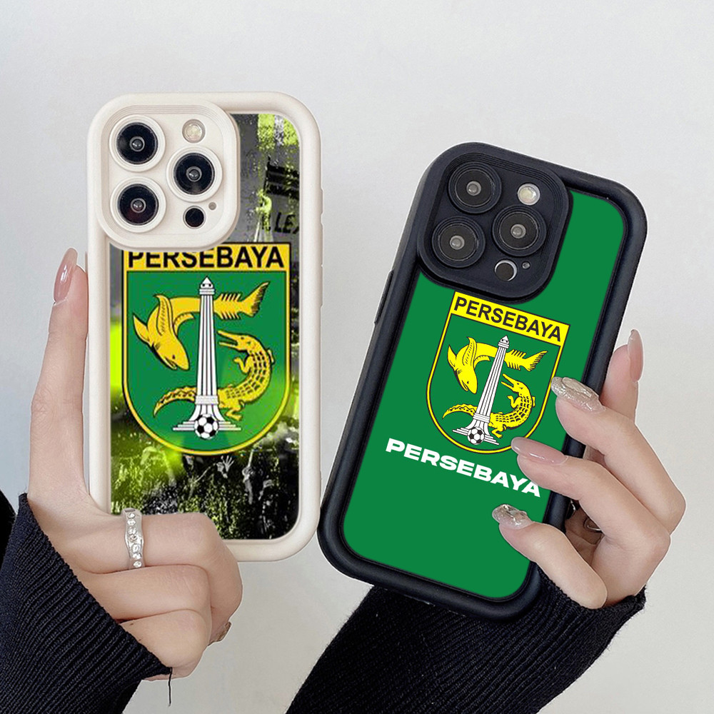 Softcase Casing Untuk for iPhone 15 14 Pro Max Silikon Matte Ponsel Case Casing KK92 Persebaya Surab
