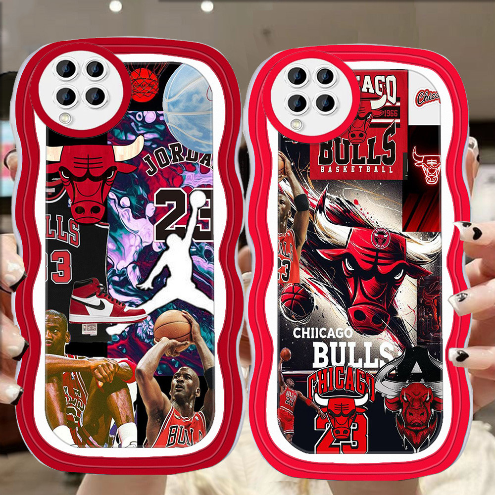 A-41 Basketball Logo TPU Casing untuk Samsung M33 A22 A12 M53 M62 S24 FE 5G Transparan Case